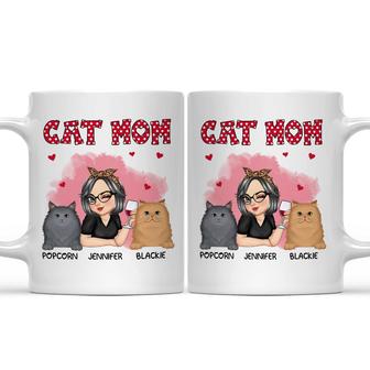 Cat Mom Funny Gift Personalized Mug - Gift for Cat Lovers - Thegiftio UK
