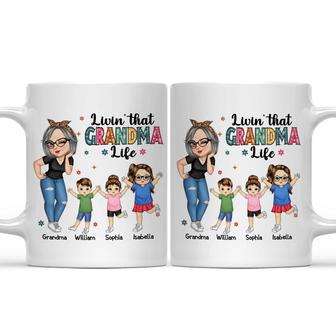 Living That Grandma Life Personalized Mug - Gift for Grandma - Thegiftio UK