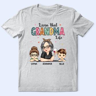 Living That Grandma Life Personalized T-Shirt - Gift for Her - Thegiftio UK