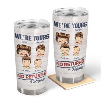 No Returns Or Refunds Chibi Grandkids Custom Tumbler - Thegiftio UK