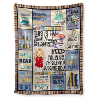 This Is My Book Reading Blanket - Personalized Fleece Blanket, Sherpa Blanket - Thegiftio UK