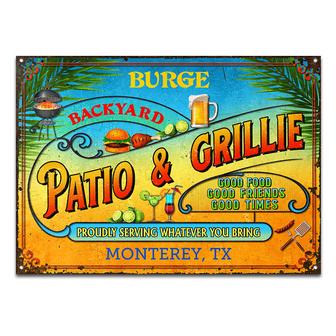 Good Food Good Friends Grilling Summer Custom Metal Sign - Thegiftio UK