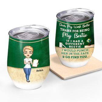 I Would Punch Her Work Friend Custom Tumbler - Gift for BFF - Thegiftio UK