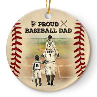 Proud Baseball Dad Personalized Ornament - Gift for Dad - Thegiftio UK