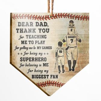 Baseball Thank You Dad Personalized Ornament - Gift for Dad - Thegiftio UK
