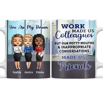 Work Made Us Colleagues Personalized Mug - Gift for BFF - Thegiftio UK