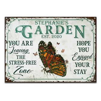 You Are Leaving Floral Art Garden Custom Metal Sign - Gift - Thegiftio UK