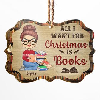 All I Want For Christmas Is Books Custom Ornament - Gift - Thegiftio UK