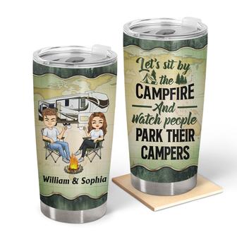 Let's Sit By The Campfire Custom Tumbler - Gift for Couple - Thegiftio UK