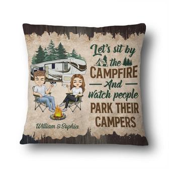 Let's Sit By The Campfire Personalized Pillow - Couples Gift - Thegiftio UK