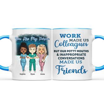 Work Made Us Colleagues Personalized Mug - Gift for Besties - Thegiftio UK