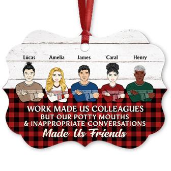 Work Made Us Colleagues Personalized Ornament - Besties Gift - Thegiftio UK