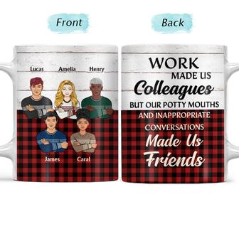 Work Made Us Colleagues Personalized Mug - Gift for Bestie - Thegiftio UK