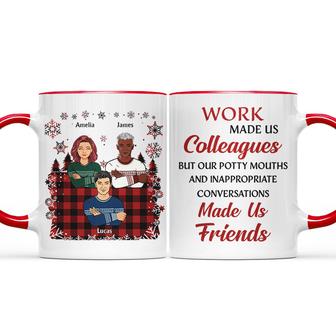 Work Made Us Colleagues Personalized Mug - Gift for Bestie - Thegiftio UK