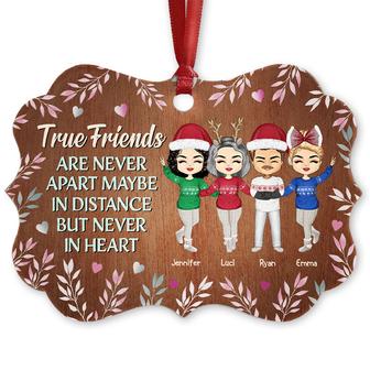 True Friends Never Apart Personalized Ornament - Thegiftio UK