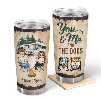 You & Me And The Dogs Custom Tumbler - Gift for Couples - Thegiftio UK