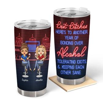 Here's To Another Year Of Bonding Personalized Tumbler - Thegiftio UK