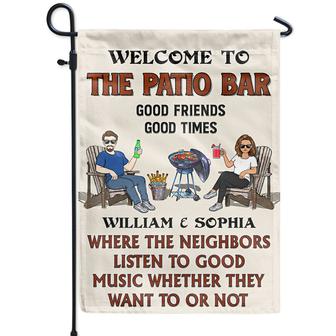 Patio Grilling Listen To The Good Music Custom Flag - Gift - Thegiftio UK