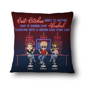 Here's To Another Year Custom Pillow - Gift for Best Friends - Thegiftio UK