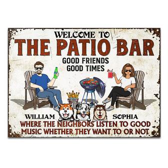 Patio Grilling Listen To The Good Music Personalized Metal - Thegiftio UK