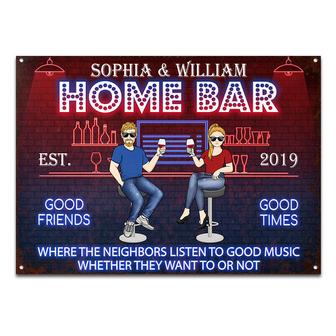 Home Bar Listen To The Good Music Personalized Metal Sign - Thegiftio UK