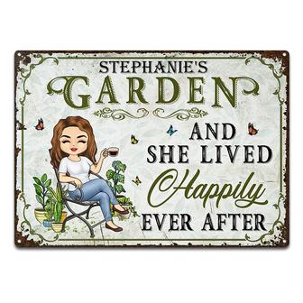 And She Lived Happily Ever After Custom Metal Sign - Gift - Thegiftio UK