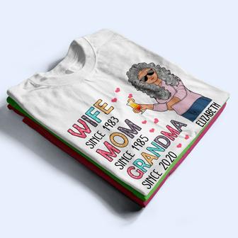 Wife Mom Grandma Personalized T-Shirt - Gift for Mother - Thegiftio UK