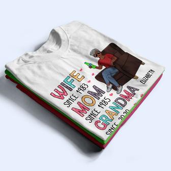 Wife Mom Grandma Personalized T-Shirt - Gift for Mother - Thegiftio UK
