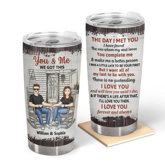The Day I Met You Custom Tumbler - Gift for Couples - Thegiftio UK