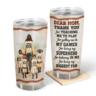 Baseball Dear Mom Thank You Custom Tumbler - Gift for Mother - Thegiftio UK