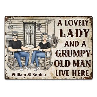 Family Couple A Lovely Lady And A Grumpy Old Man Custom - Thegiftio UK