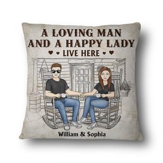 Family Couple A Loving Man And A Happy Lady Personalized - Thegiftio UK