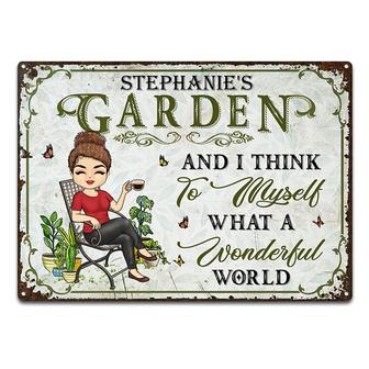 And I Think To Myself What A Wonderful World Custom Metal - Thegiftio UK