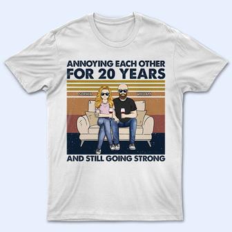 Husband And Wife Annoying Each Other Custom T-Shirt - Gift - Thegiftio UK