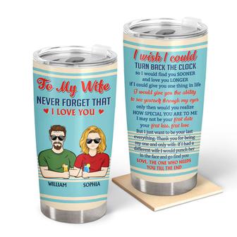 Never Forget That I Love You Custom Tumbler - Couples Gift - Thegiftio UK