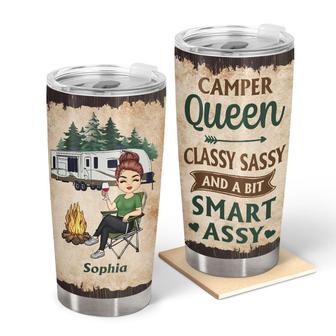 Camper Queen Classy Sassy Personalized Tumbler - Thegiftio UK