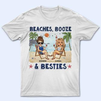 Beaches Booze And Besties Custom T-Shirt - Gift for Besties - Thegiftio UK