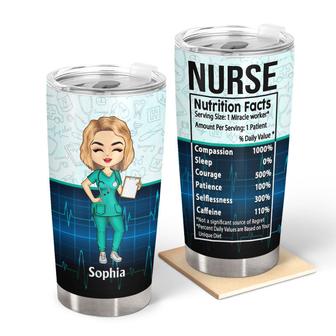 Nurse Nutrition Facts Personalized Tumbler - Gift for Nurses - Thegiftio UK