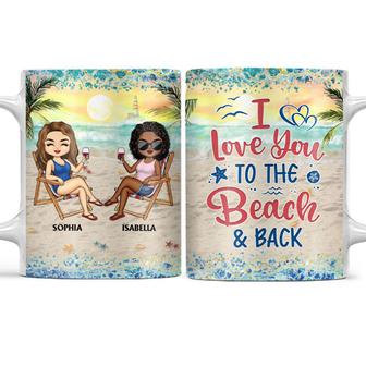 I Love You To The Beach And Back Custom Mug - Thegiftio UK