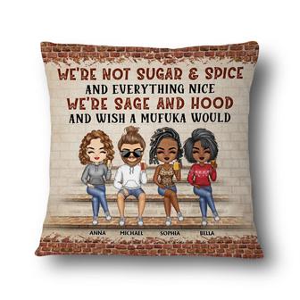 We're Not Sugar And Spice Personalized Pillow - Bestie Gift - Thegiftio UK