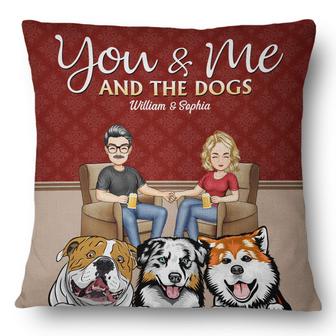 You & Me And The Dogs Cats Fur Babies Personalized Pillow - Thegiftio UK