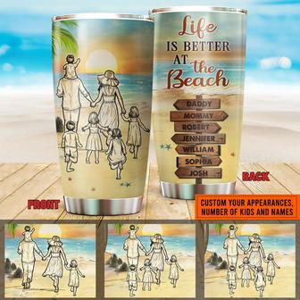 Beach Family Life Is Better Custom Tumbler - Family Gift - Thegiftio UK