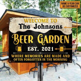 Beer Garden Memories Are Made Custom Metal Sign - Bar Gift - Thegiftio UK