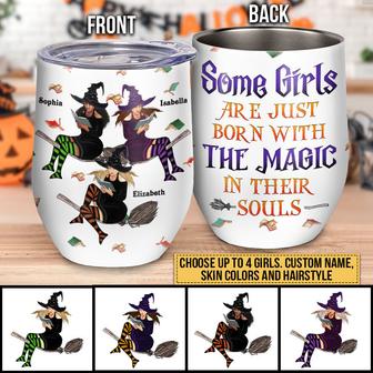 Book Witch Reading Witchery Custom Wine Tumbler - Thegiftio UK