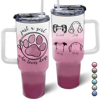 Just A Girl Who Loves Dogs Cats Custom Tumbler - Gift - Thegiftio UK