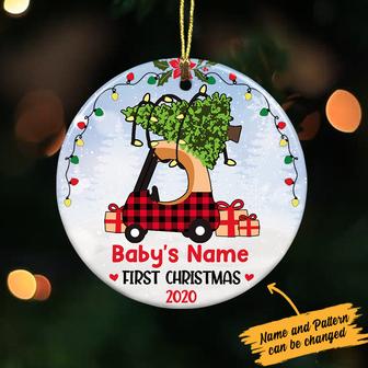 Baby First Christmas Ornament Circle - Thegiftio UK