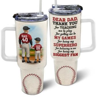 Dear Baseball Dad Thank You Custom Tumbler - Gift for Father - Thegiftio UK