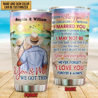 Beach Couple I Didn't Marry You Custom Tumbler - Gift - Thegiftio UK