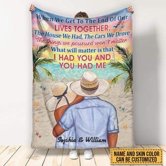 Beach Couple Married Dressed When We Get To Custom Blanket - Thegiftio UK