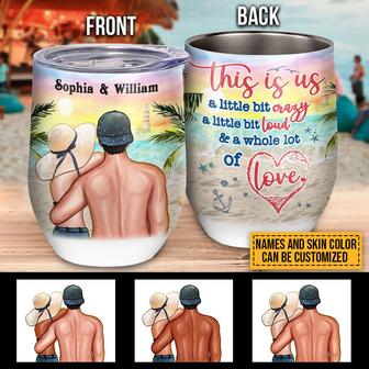 Beach Couple This Is Us Custom Wine Tumbler - Couple Gift - Thegiftio UK